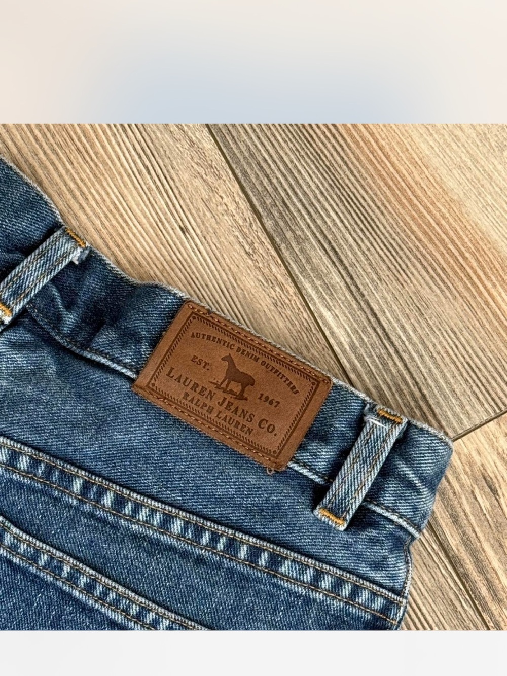Ralph Lauren Dark Blue Cuffed Denim Shorts - Picture 4 of 7